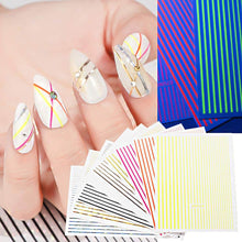Load image into Gallery viewer, Kalolary 3D Strip Line Nail Stickers
