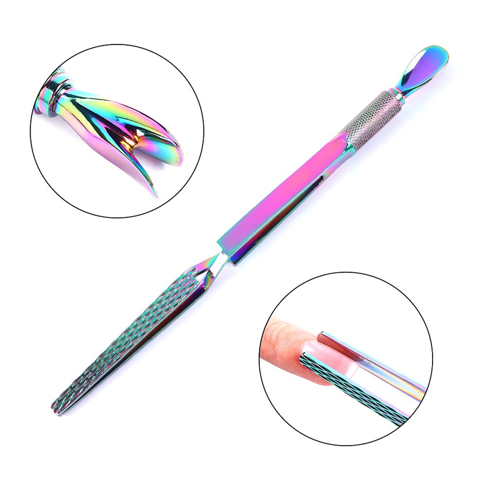 Kalolary Cuticle Cutter Pusher Stainless Steel Tweezers Tool