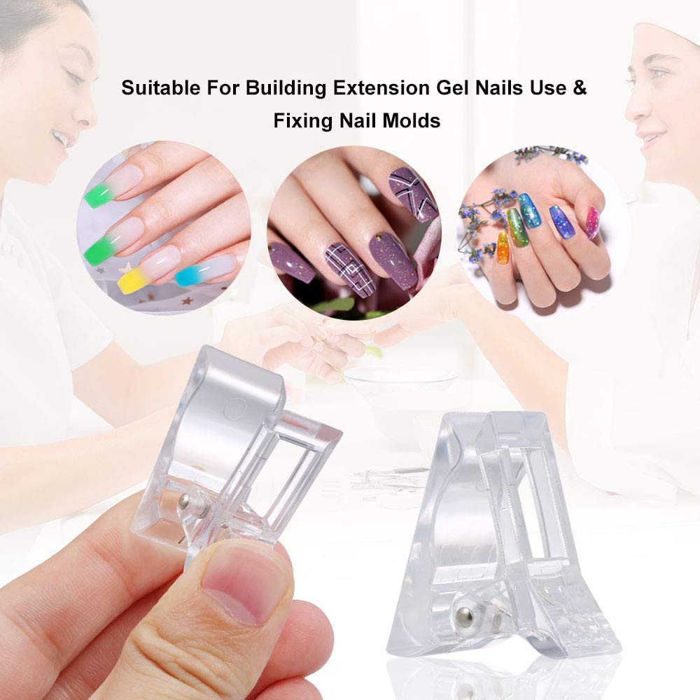 Kalolary Nail Tips Clip for Quick Building gel 10pcs
