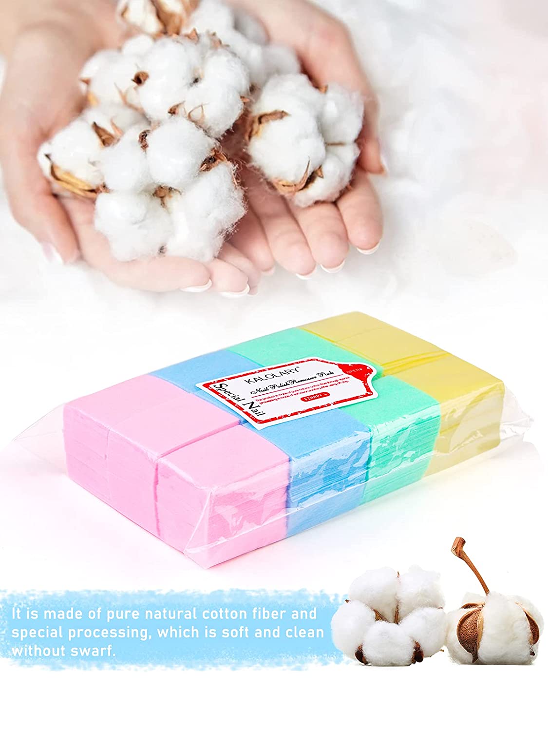 Kalolary Lint Free Nail Wipes for Acrylic Nails 1200 Pcs