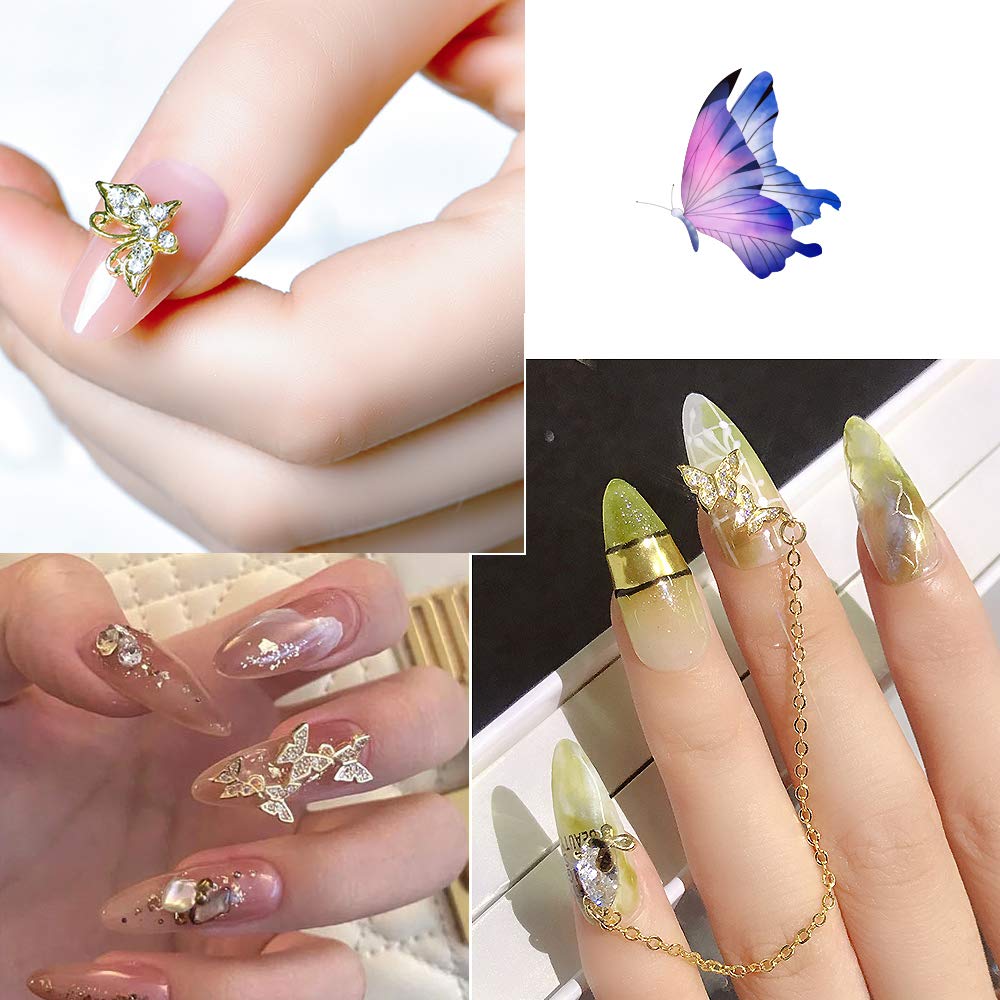 Kalolary 3D Mix Butterfly Nail Charms 25pcs