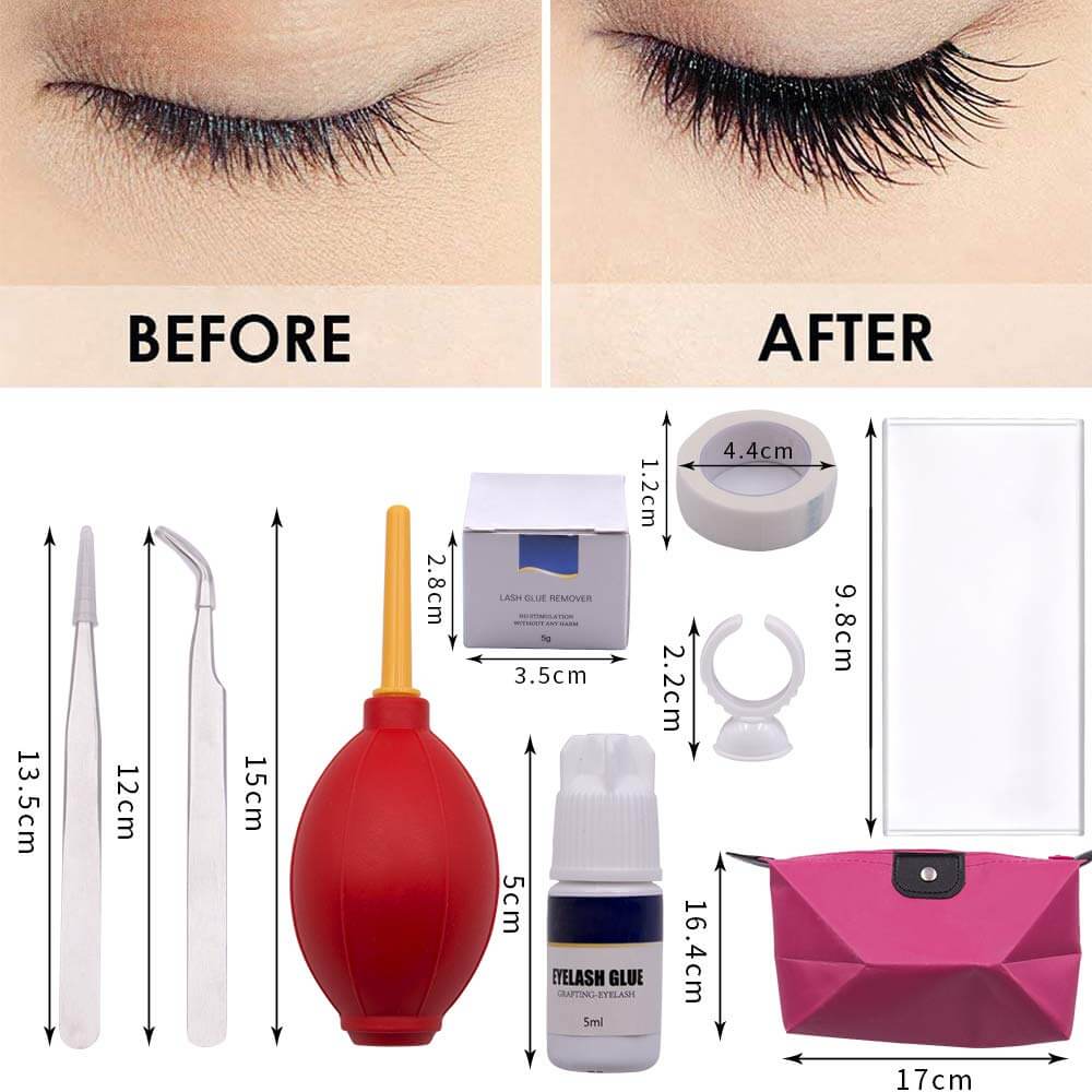 Kalolary 19PCS False Eyelashes Extension Practice Exercise Set