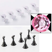 Load image into Gallery viewer, Kalolary Pink Nail Art Holder Practice Stand
