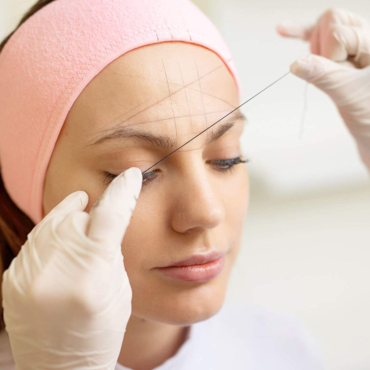 Kalolary Eyebrow Mapping String for Microblading with 100Pcs Eyebrow Ruler