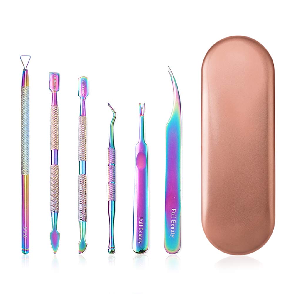 Kalolary 6 PCS Cuticle Pusher Remover Kit