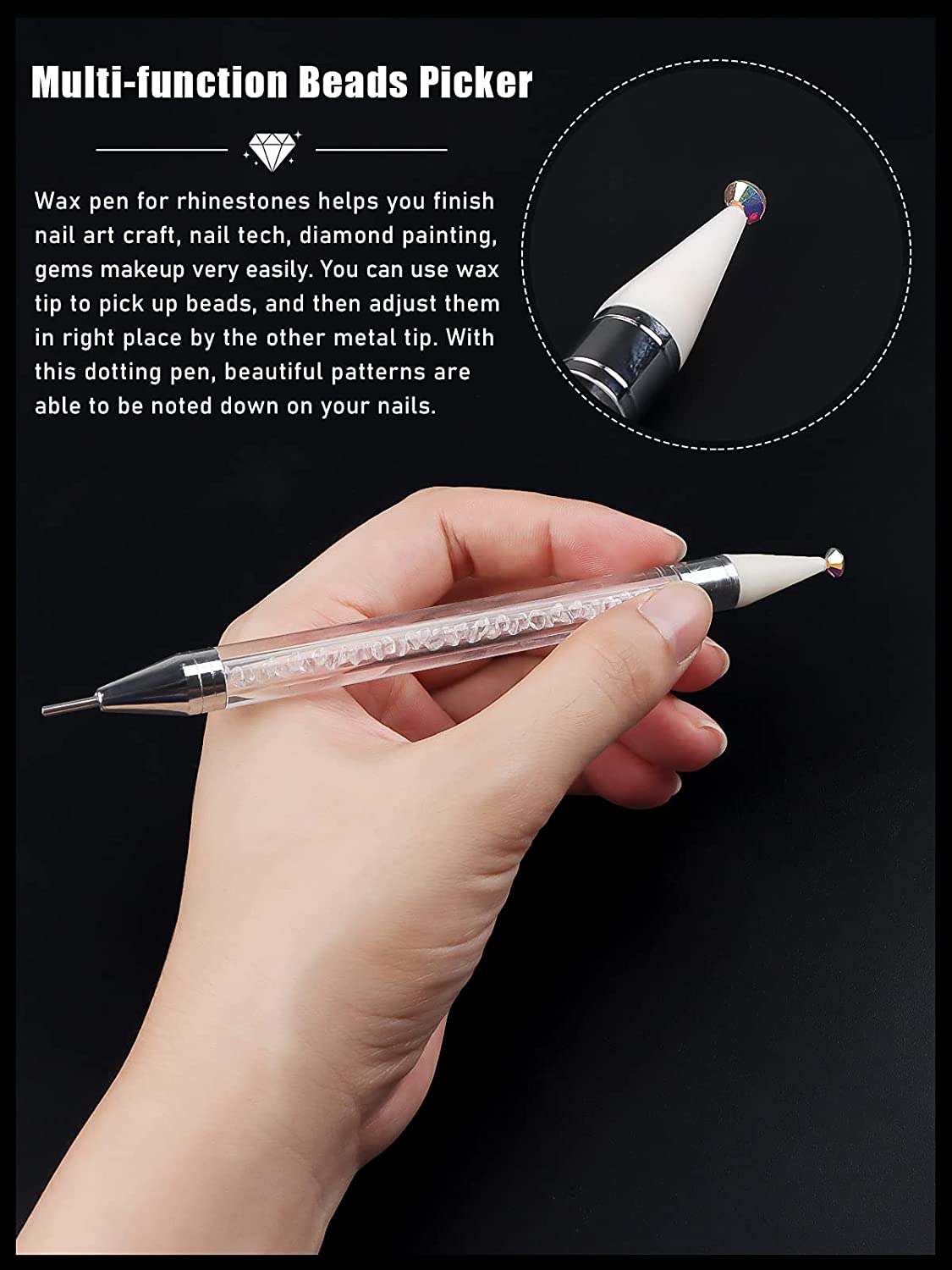 Kalolary Professional Nail Rhinestones Kit （As Shown）