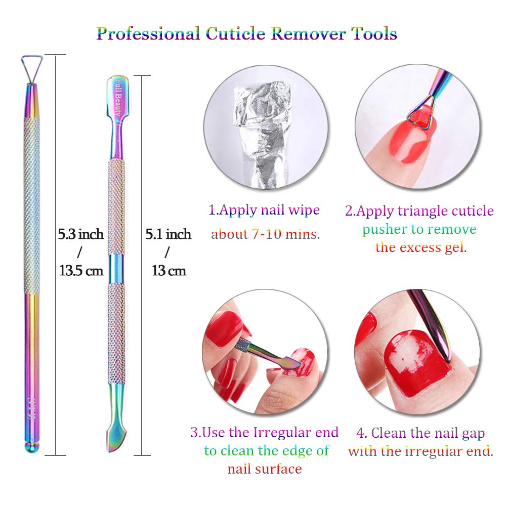 Kalolary 6 PCS Cuticle Pusher Remover Kit