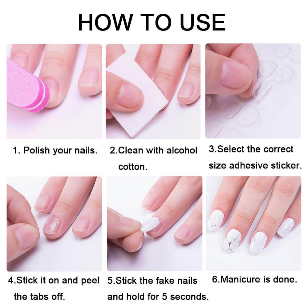 Kalolary Double-Side Nail Glue Sticker