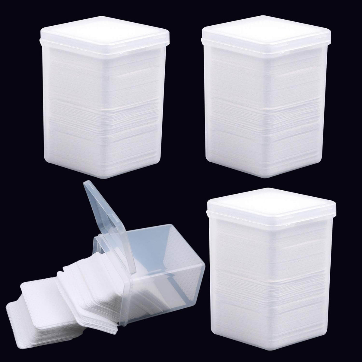 Kalolary Lint Free Eyelash Extension Glue Wipes Fabric Nail Wipes Cotton Pads