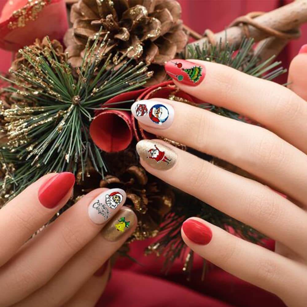 Kalolary Christmas Nail Art Stickers 12 Sheets