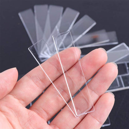 Kalolary 50PCS Transparent Nail Art Display Stand Holder with 10M Double Sided Tape