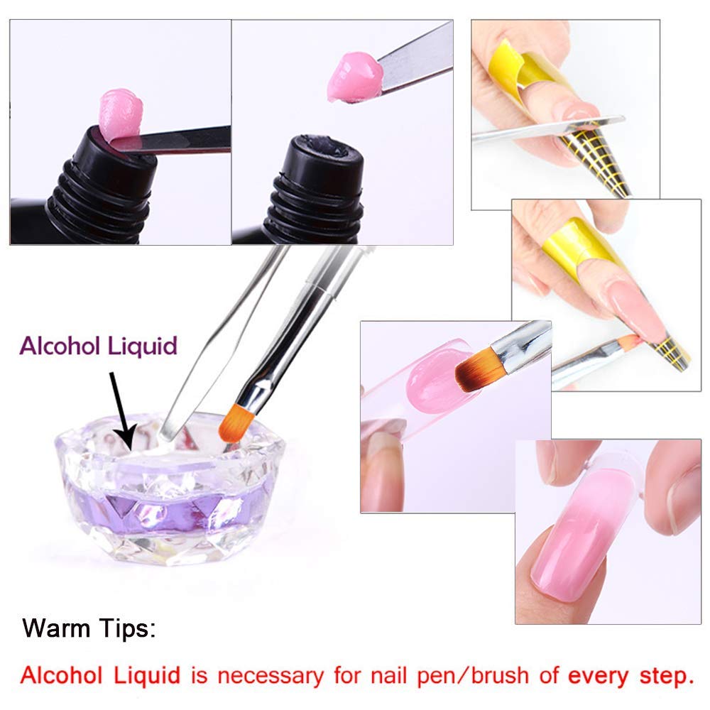 Kalolary 2Pcs Dual-Ended Polygel Nail Brush & Picker