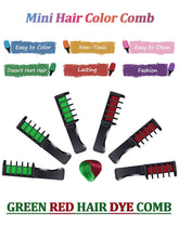 Load image into Gallery viewer, Kalolary Green &amp; Red Hair Chalk Comb 10 PCS
