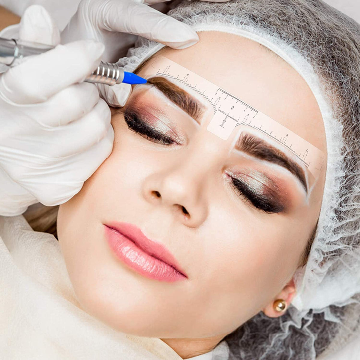 Kalolary Eyebrow Mapping String for Microblading with 100Pcs Eyebrow Ruler