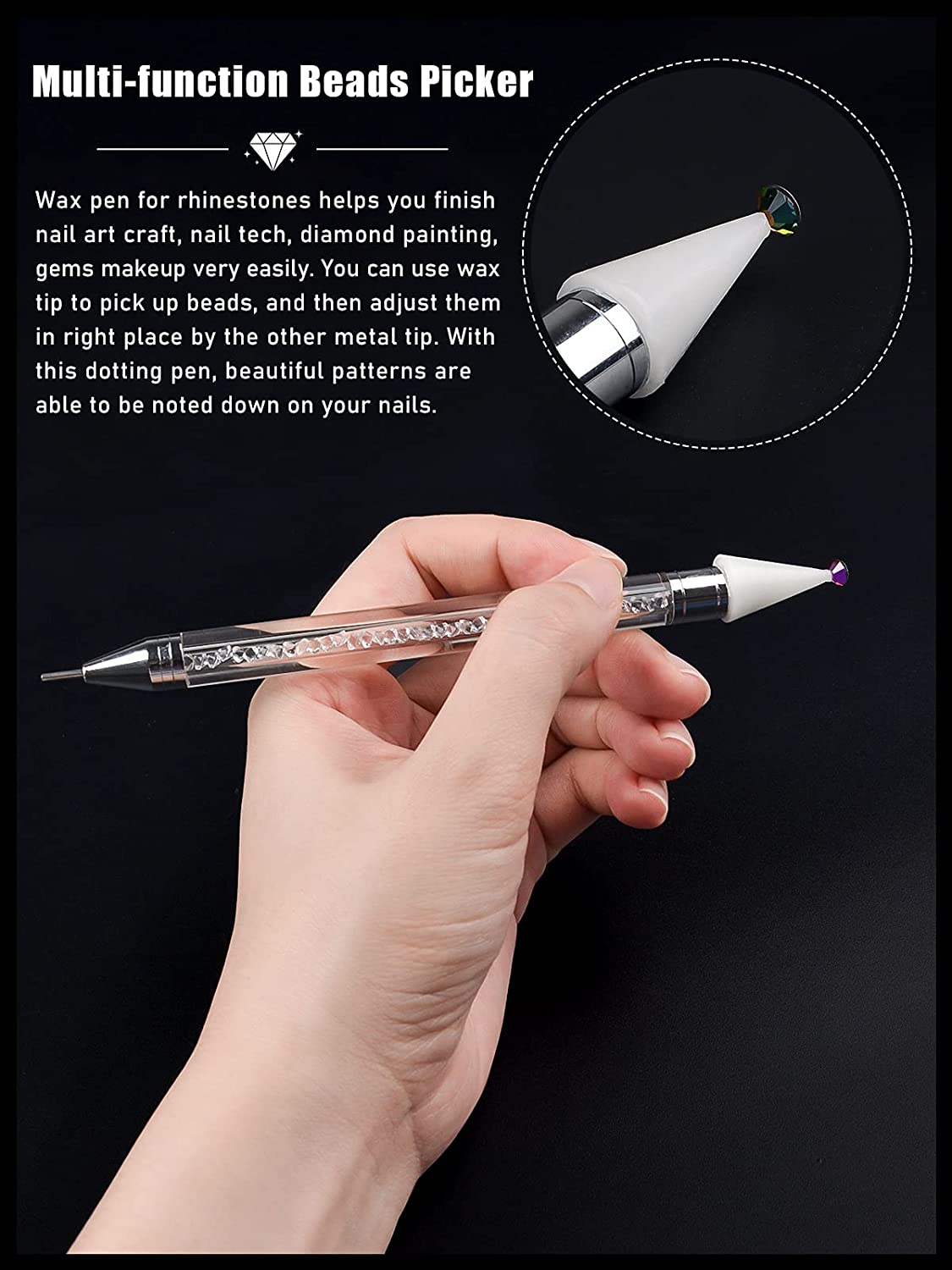 Kalolary Colorful Professional Nail Rhinestones Kit