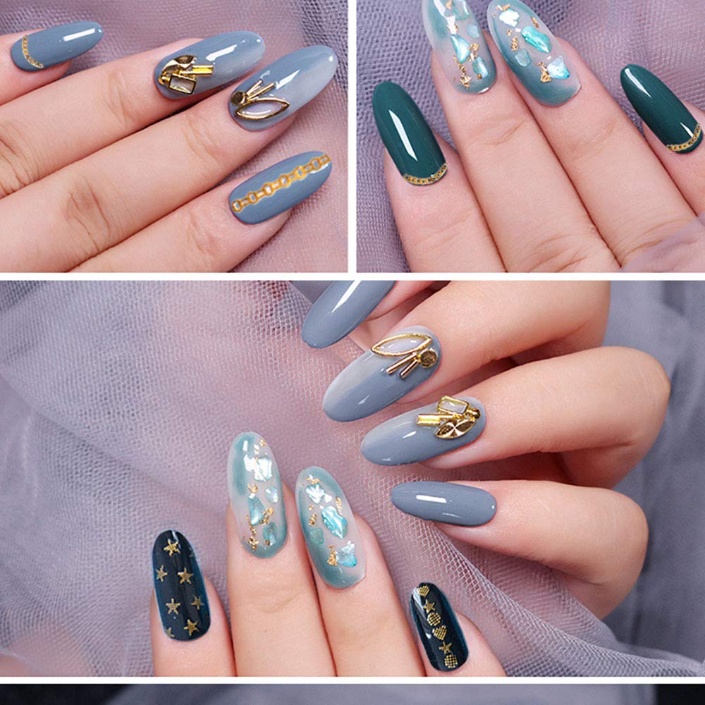 Kalolary 12 Sheets Gold Silver 3D Metallic Nail Stickers