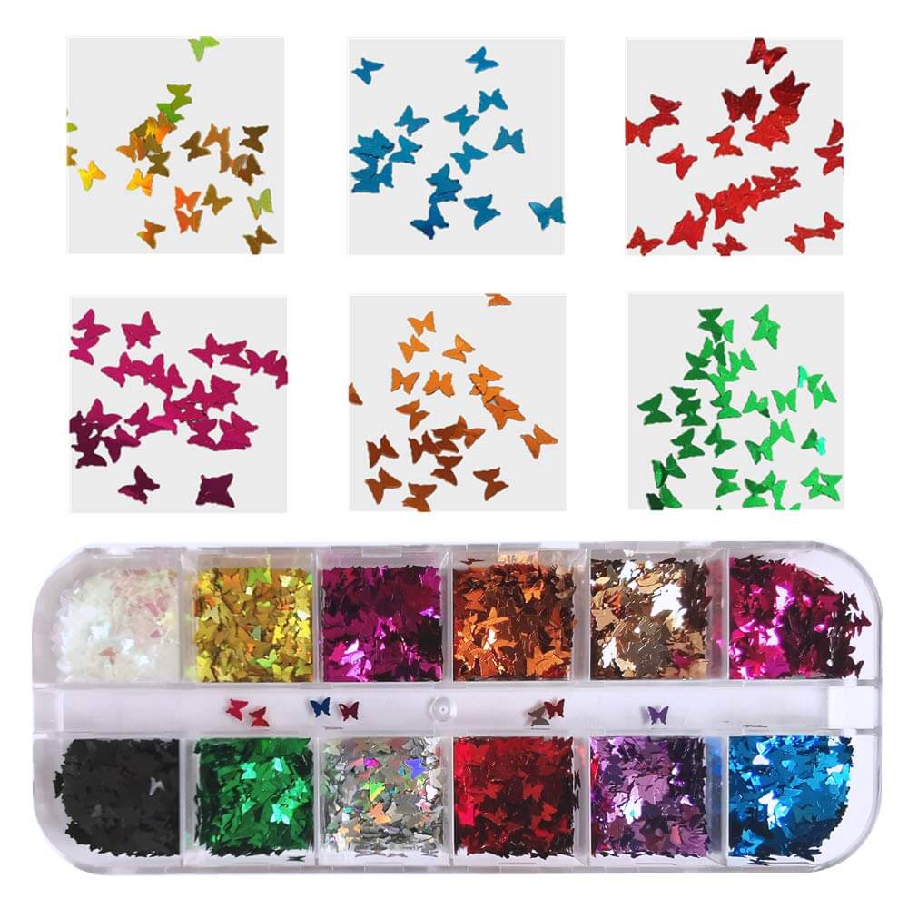 Kalolary Nail Glitter Sequins 10 boxes