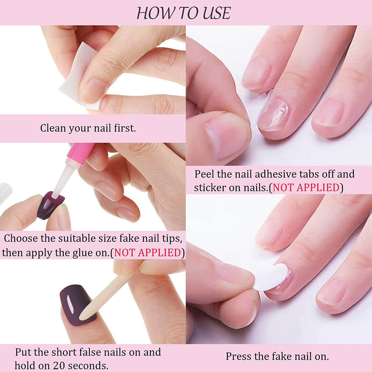 Kalolary Short Colorful False Nails 912 Pcs