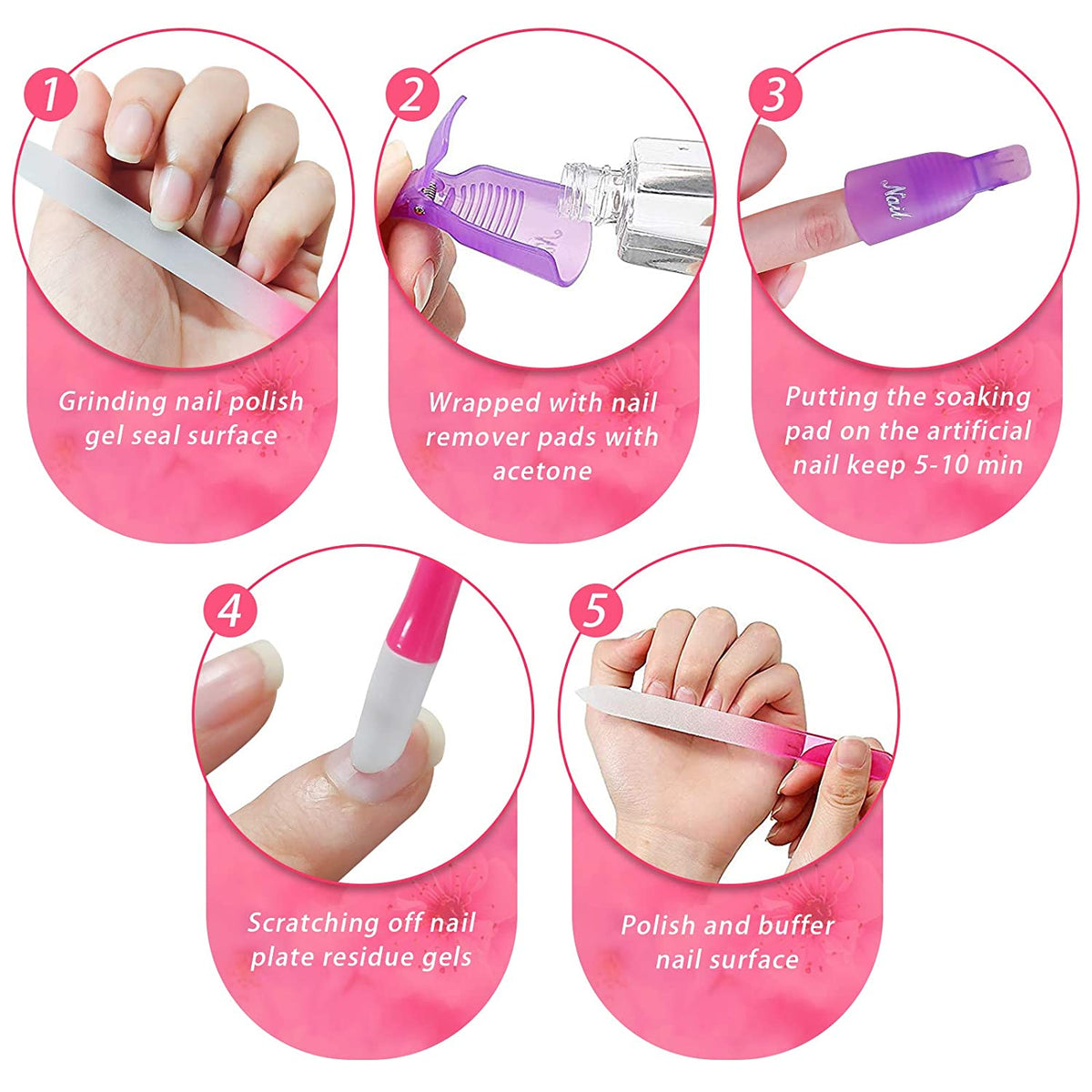 Kalolary Glass Nail Files 45 Pcs