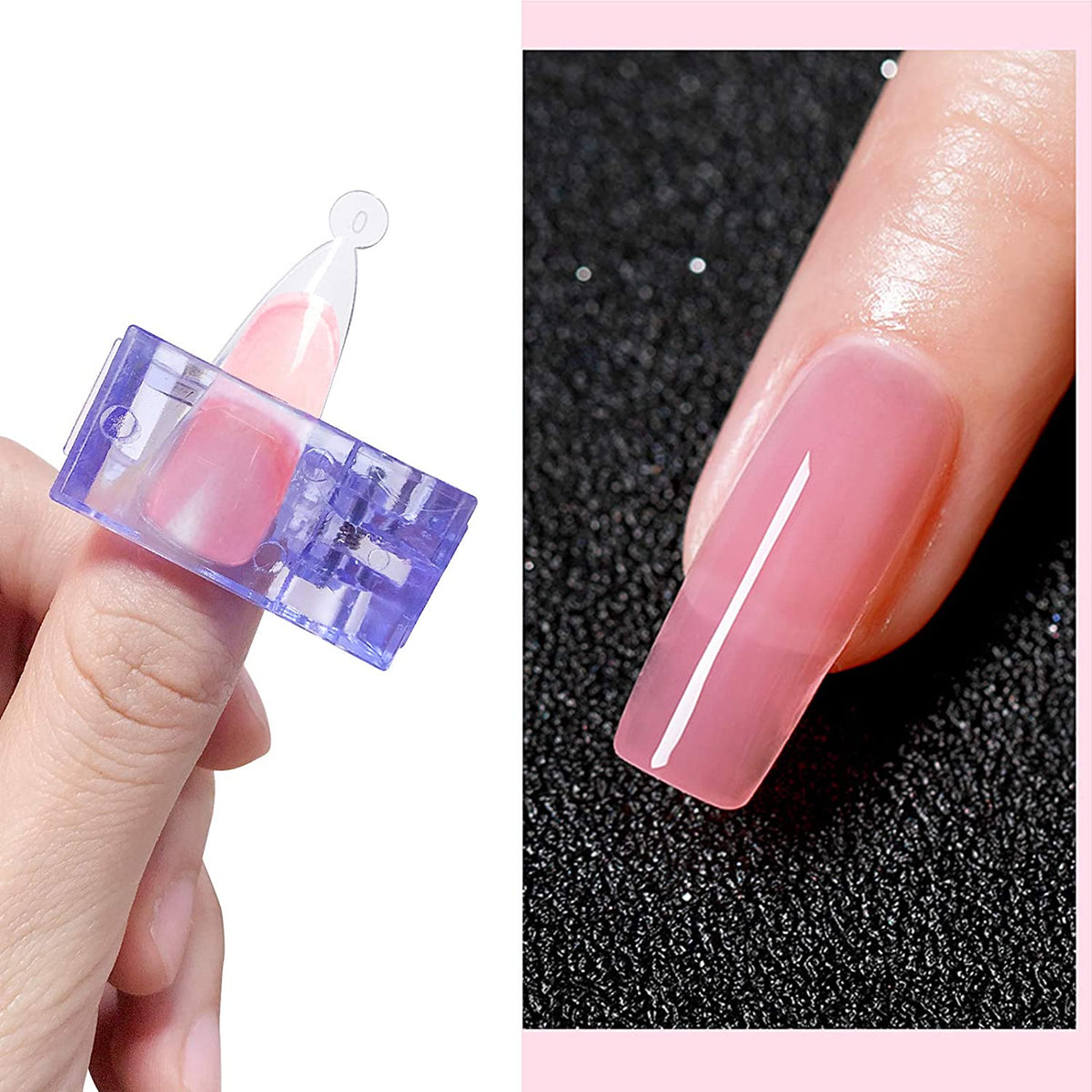 Kalolary Nail Tips Clip for Quick Building Polygel 10PCS