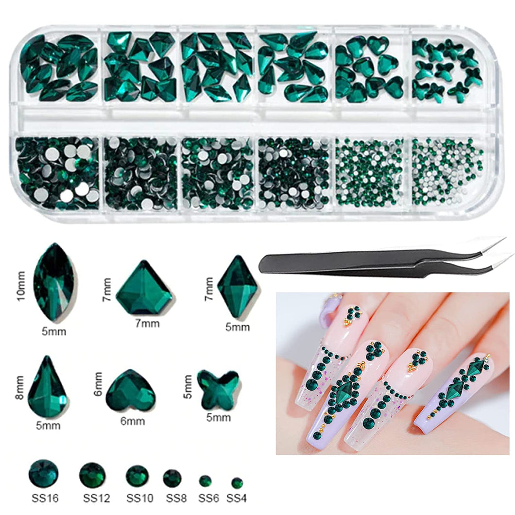 KALOLARY Green Diamond Rhinestones