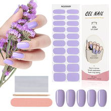 Load image into Gallery viewer, Kalolary Purple Nail Gel Polish Strips 20 PCS
