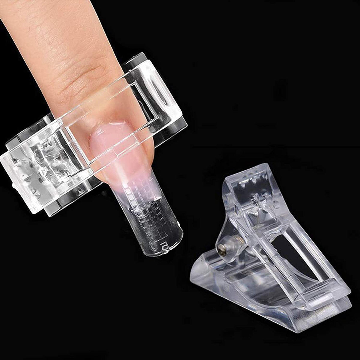 Kalolary Nail Tips Clip for Quick Building gel 10pcs