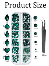 Load image into Gallery viewer, KALOLARY Green Diamond Rhinestones
