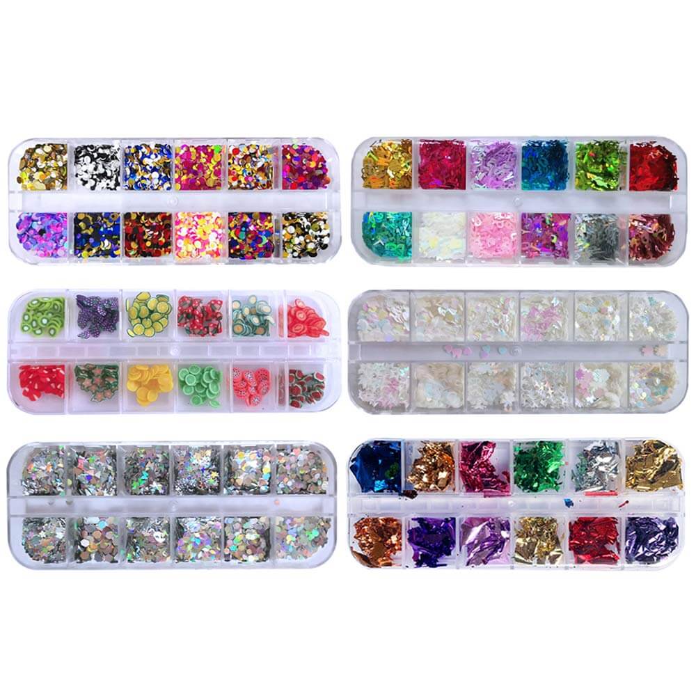 Kalolary Nail Glitter Sequins 10 boxes