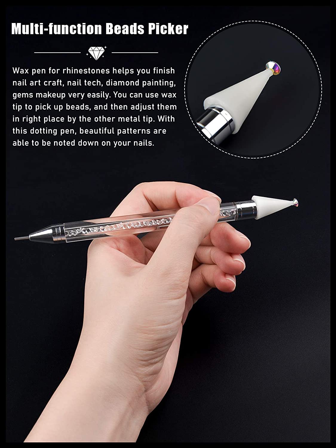 Kalolary AB Color Professional Nail Rhinestones Kit