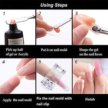 Load image into Gallery viewer, Kalolary 100 PCS Clear Nail Extension Form Tips Dual Nail Mold Full Cover UV Gel Tools
