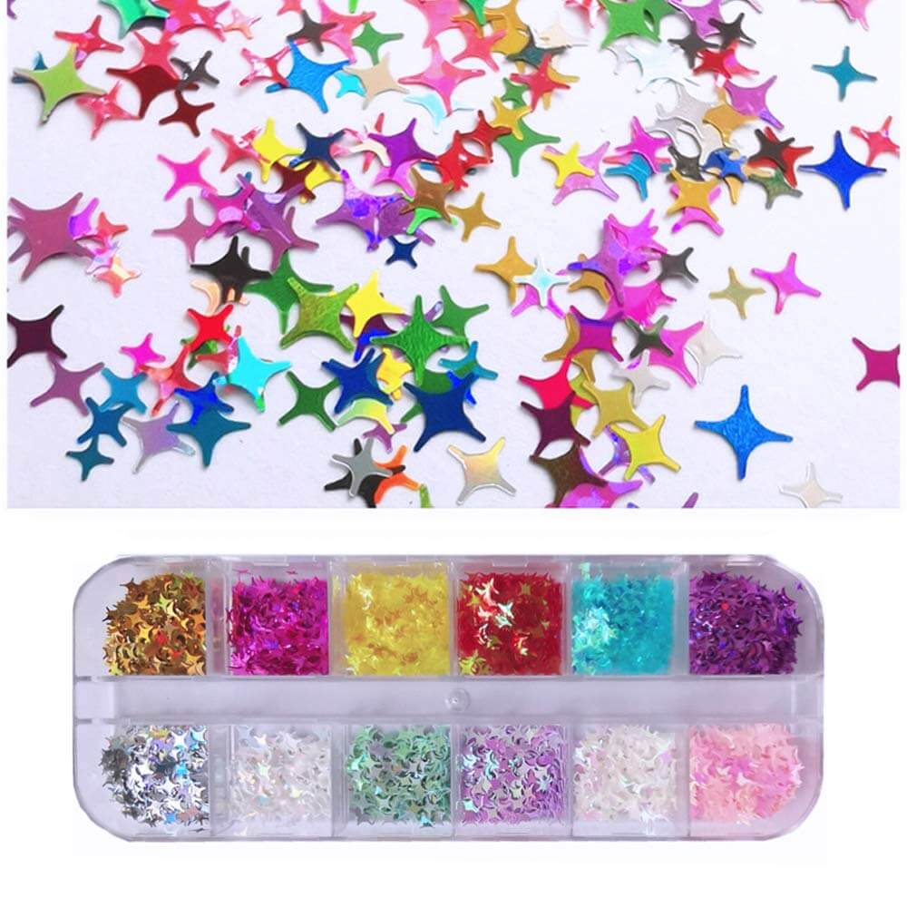 Kalolary Nail Glitter Sequins 10 boxes
