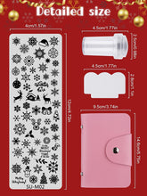 Load image into Gallery viewer, Kalolary Christmas Nail Art Stamping Plates Set 9Pcs
