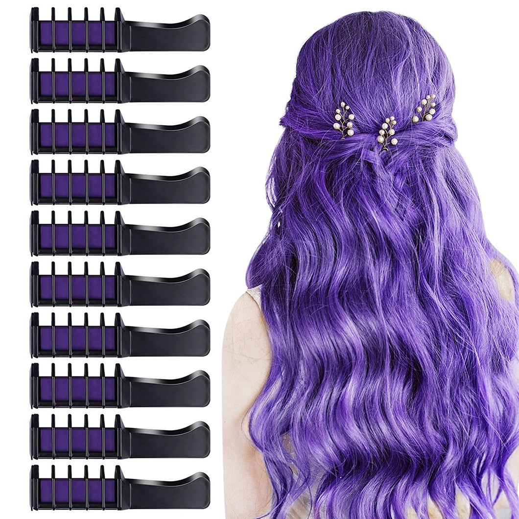 Kalolary Purple Hair Chalk Comb 10 PCS