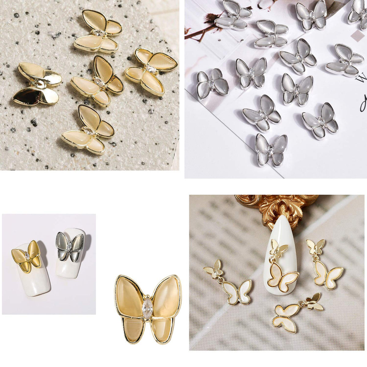 Kalolary 3D Mix Butterfly Nail Charms 25pcs