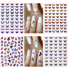 Load image into Gallery viewer, Kalolary Butterfly Nail Art Stickers Decals 12 Sheets
