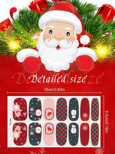 Load image into Gallery viewer, Kalolary 30 Sheets Christmas Full Wraps Self-Adhesive Nail Polish Stickers
