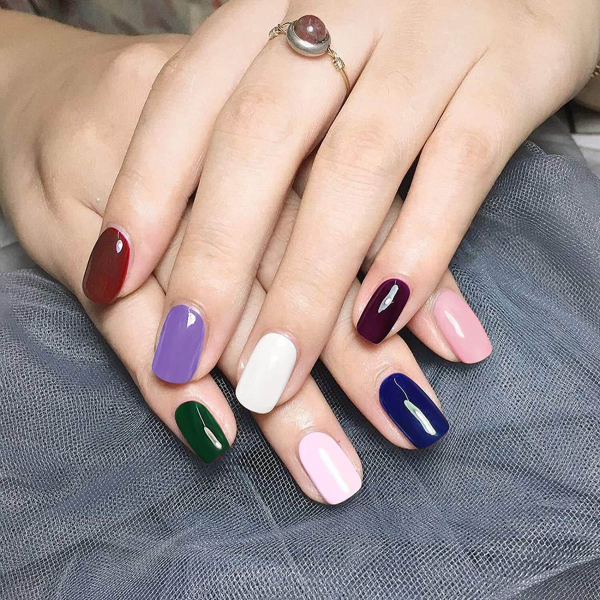 Kalolary Short Colorful False Nails 912 Pcs