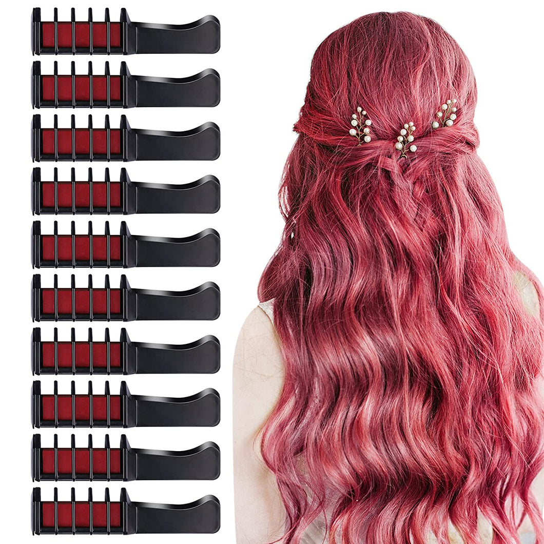 Kalolary Red Hair Chalk Comb 10 PCS