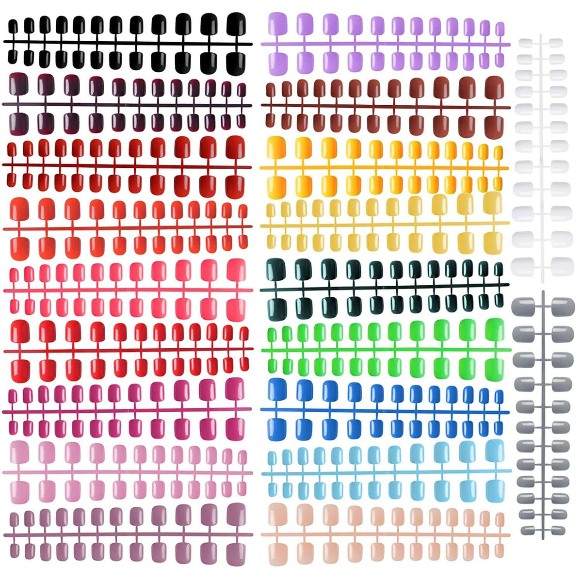 Kalolary Short Colorful False Nails 912 Pcs