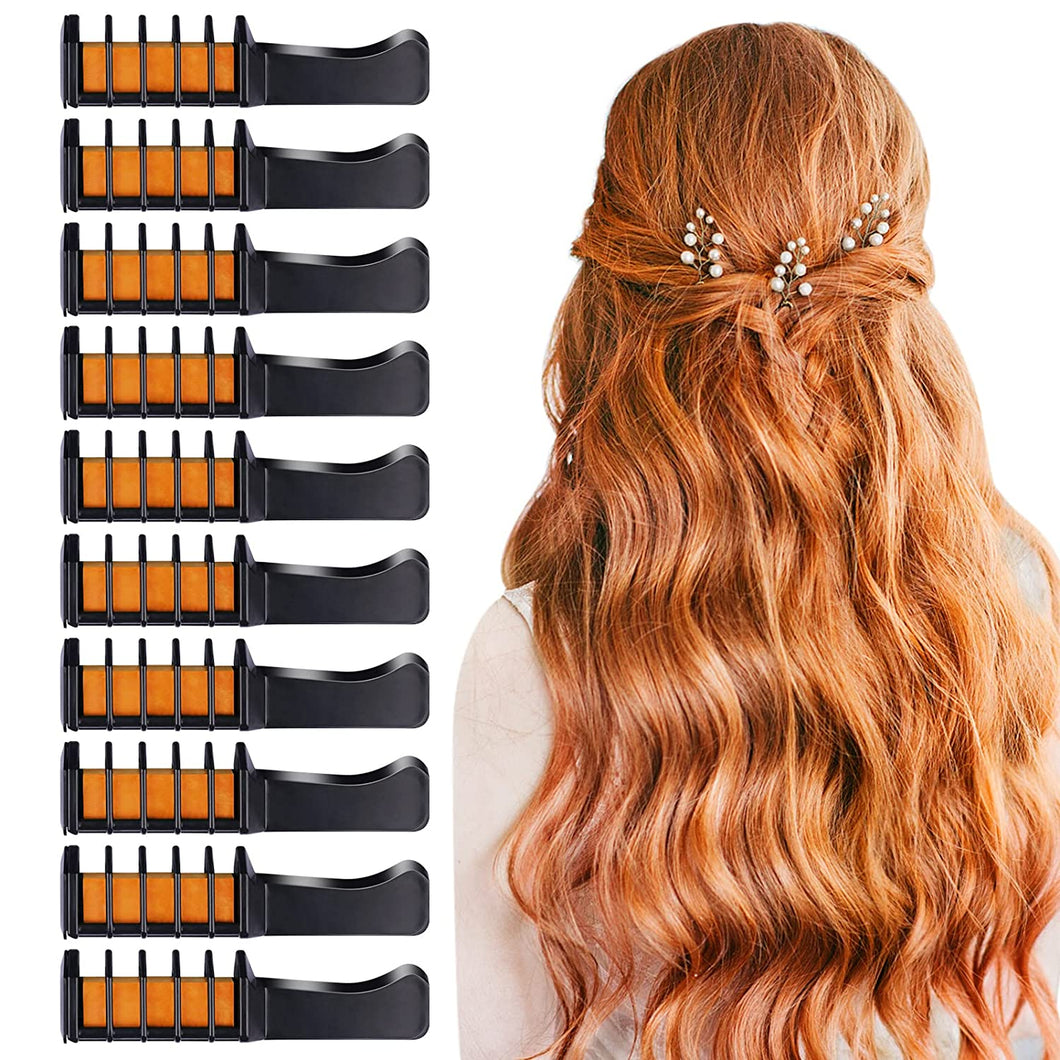 Kalolary Orange Hair Chalk Comb 10 PCS