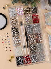 Load image into Gallery viewer, Kalolary Mix Color Professional Nail Rhinestones Kit
