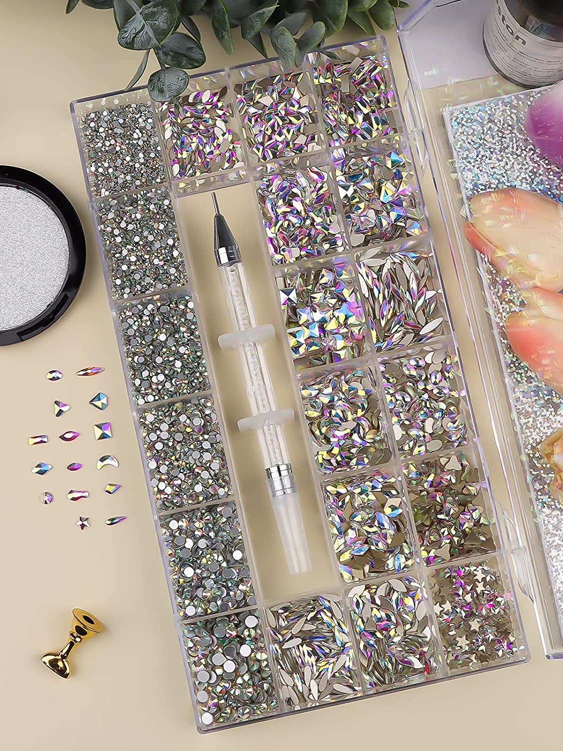Kalolary Professional Nail Rhinestones Kit （As Shown）