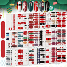 Load image into Gallery viewer, Kalolary 30 Sheets Christmas Full Wraps Self-Adhesive Nail Polish Stickers
