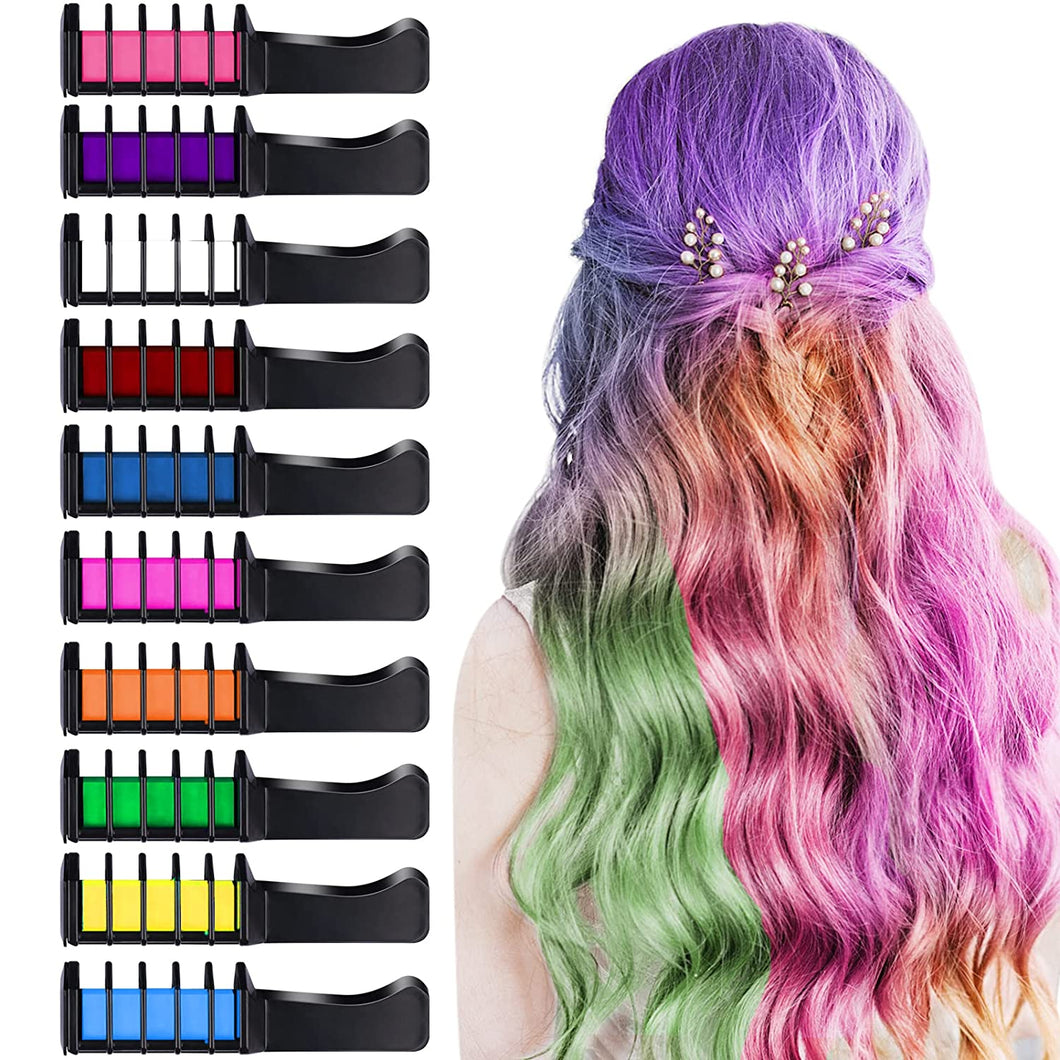 Kalolary Multicolor Hair Chalk Comb 10 PCS