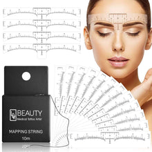 Load image into Gallery viewer, Kalolary Eyebrow Mapping String for Microblading with 100Pcs Eyebrow Ruler
