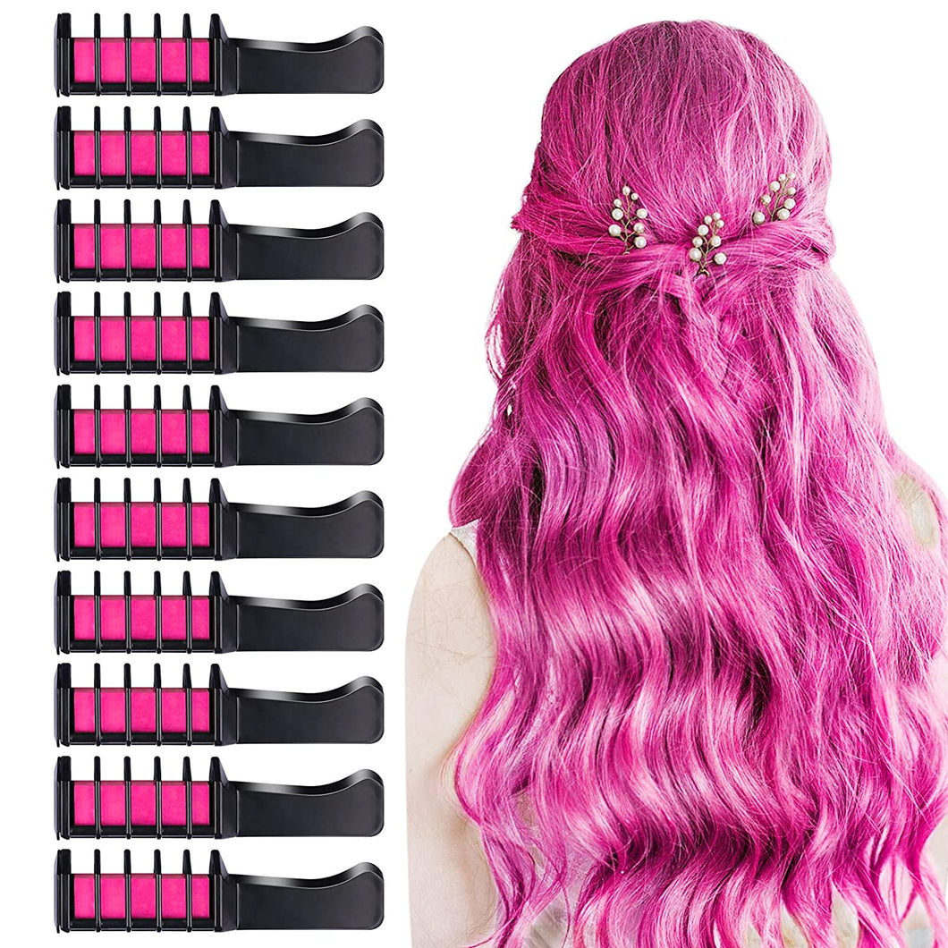 Kalolary Pink Hair Chalk Comb 10 PCS